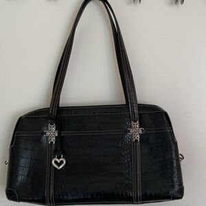 Brighton Anna Rosa handbag leather crock embossed vintage 90s Y2K(details on pic